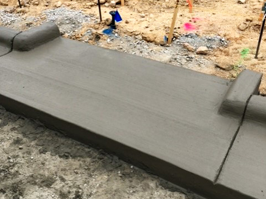 Concrete ADA ramp, constructed by L&L Concrete.