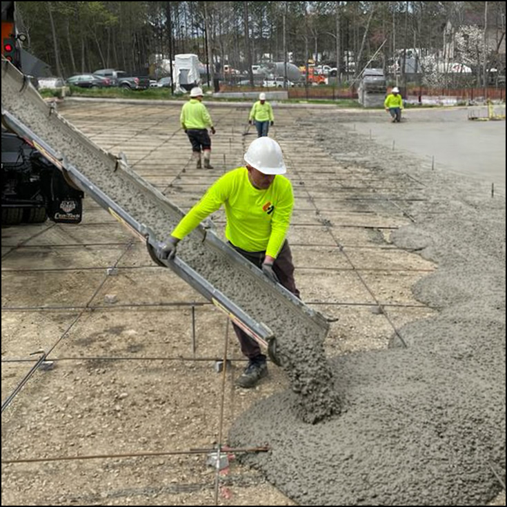 L&L Concrete constructs concrete parking lots, parking areas, driveways and more throughout the Raleigh, NC area.